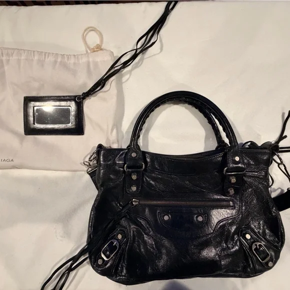 Black Leather Women's Bag - Picture 1 of 7
